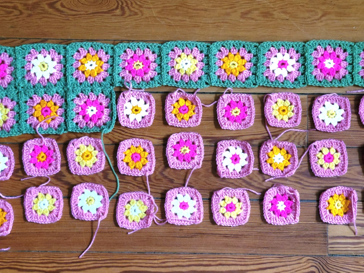 Et j&rsquo;ai semé des fleurs au&nbsp;crochet!